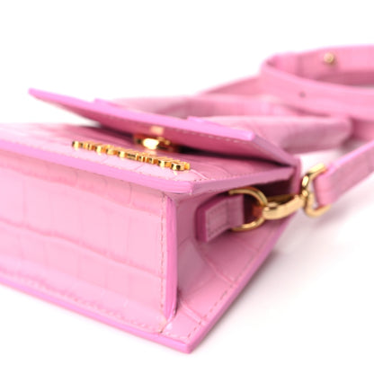 Jacquemus Calfskin Crocodile Embossed Le Chiquito Pink 9 of 9