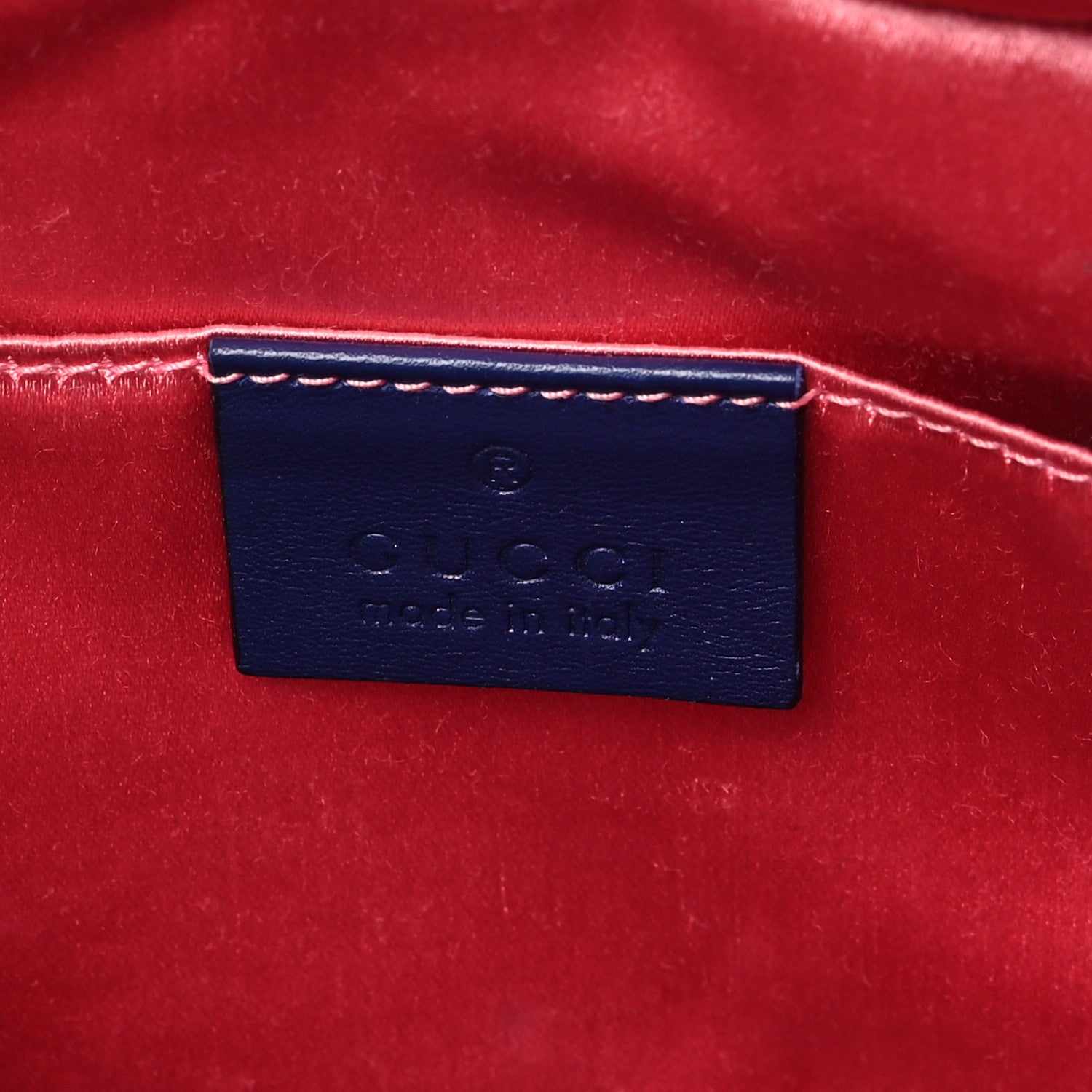 Gucci Velvet Matelasse Small GG Marmont Chain Shoulder Bag Cobalt 6 of 9