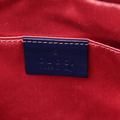 Gucci Velvet Matelasse Small GG Marmont Chain Shoulder Bag Cobalt 6 of 9
