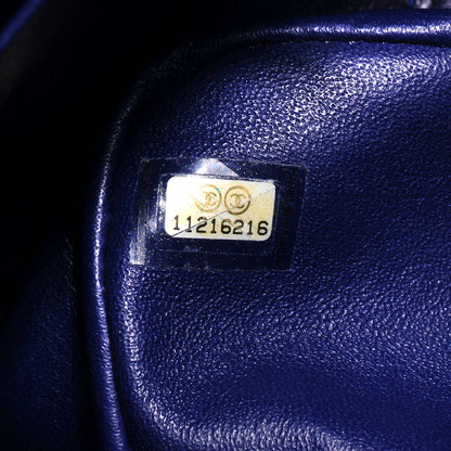 Chanel Lambskin Perforated Jumbo Single Flap Blue 7 of 8