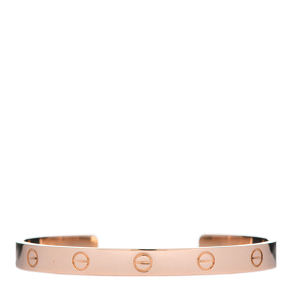 Cartier 18K Pink Gold LOVE Cuff Bracelet 18 1 of 5