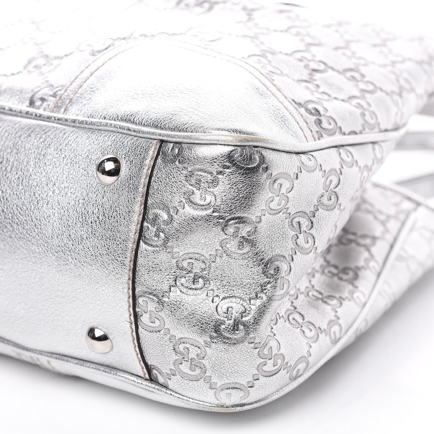 Gucci Guccissima Medium Princy Tote Silver 8 of 9