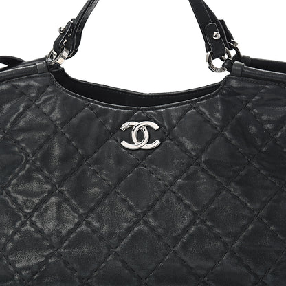 Chanel Iridescent Calfskin Quilted Sea Hit Tote Black 7 of 14