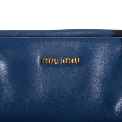 Miu Miu Vitello Soft Tote Cobalto 9 of 9