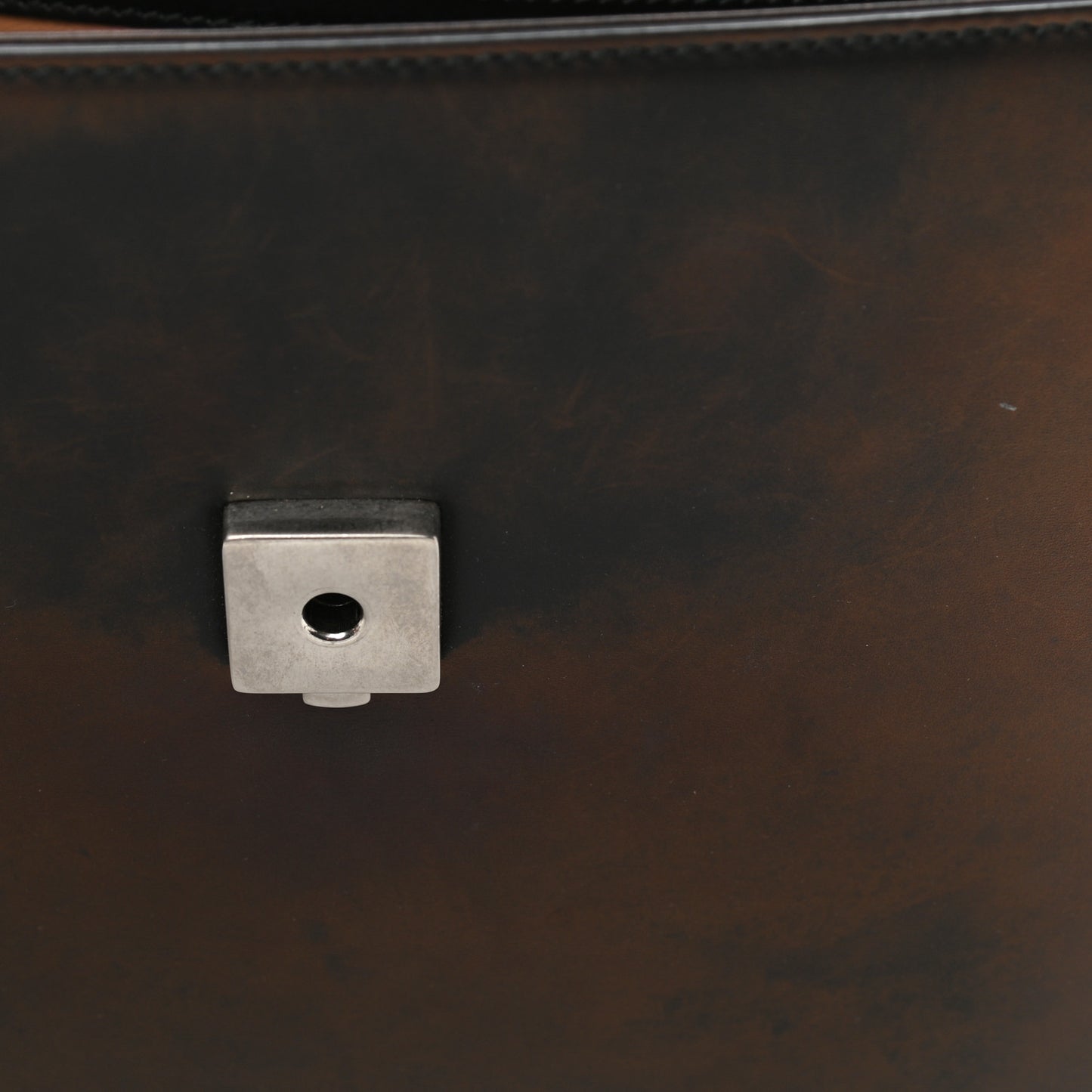 Calfskin Snakeskin Small Lilith Top Handle Bag Brown