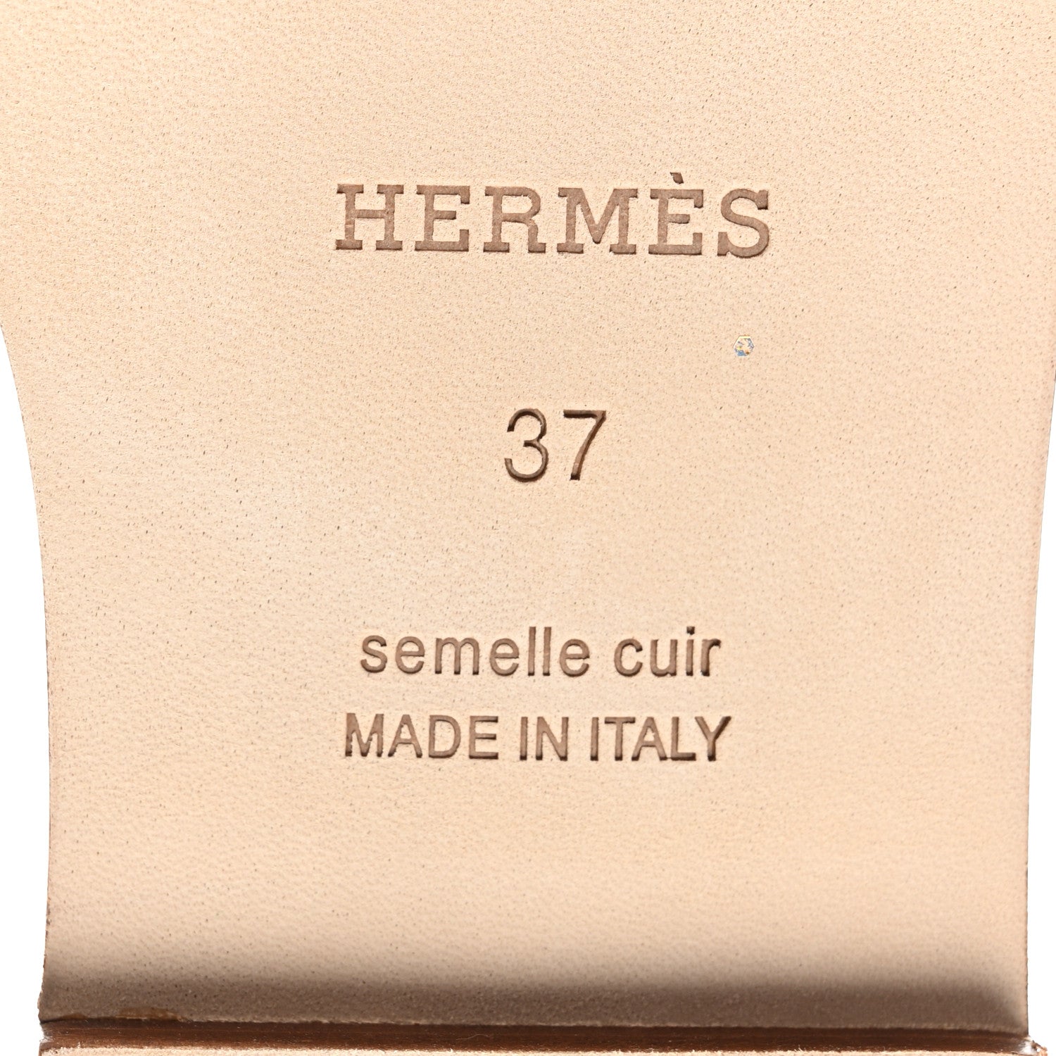 Hermes Ostrich Oran Sandals 37 Naturel 6 of 9
