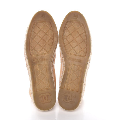 Chanel Lambskin CC Espadrilles 36 Beige Black 7 of 13