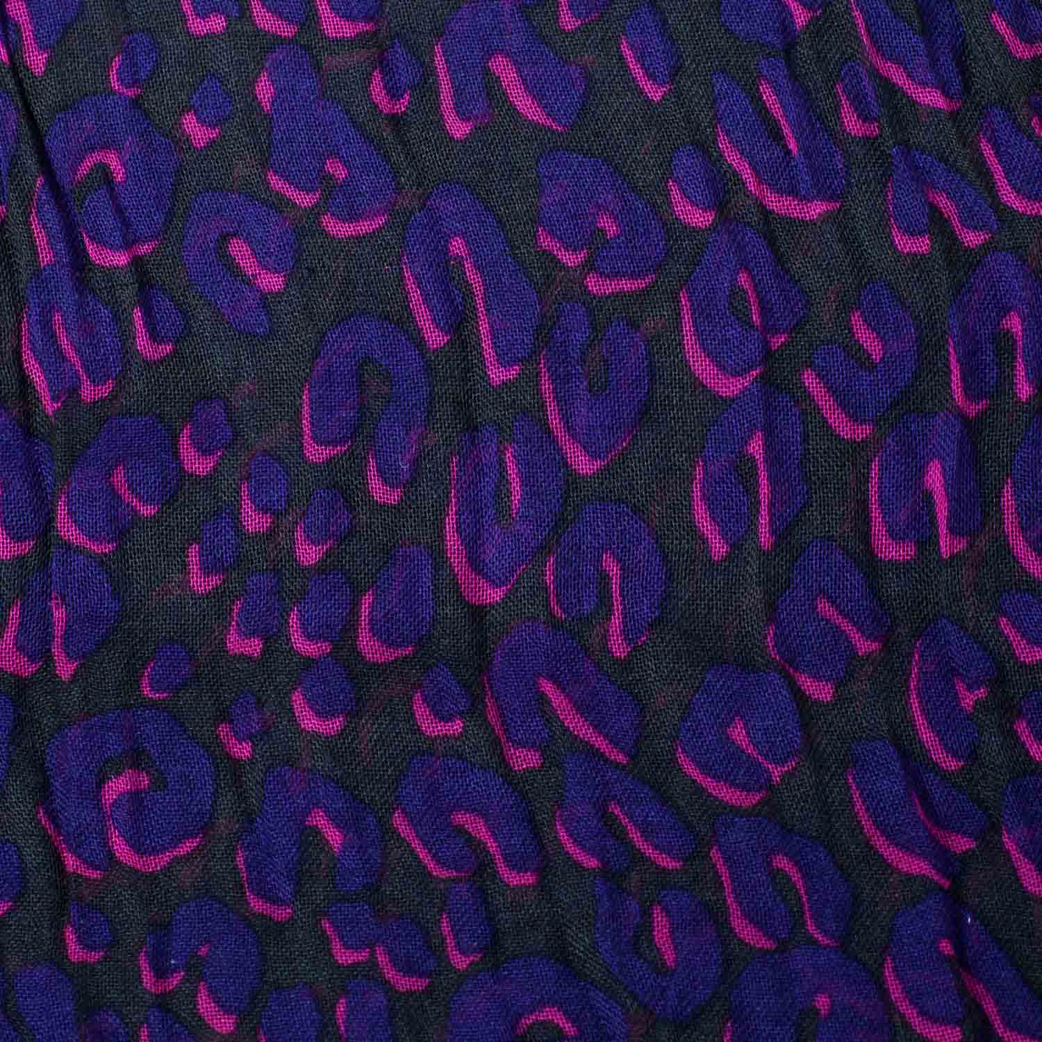 Louis Vuitton Cashmere Silk Leopard Stole Fuchsia 1 of 3