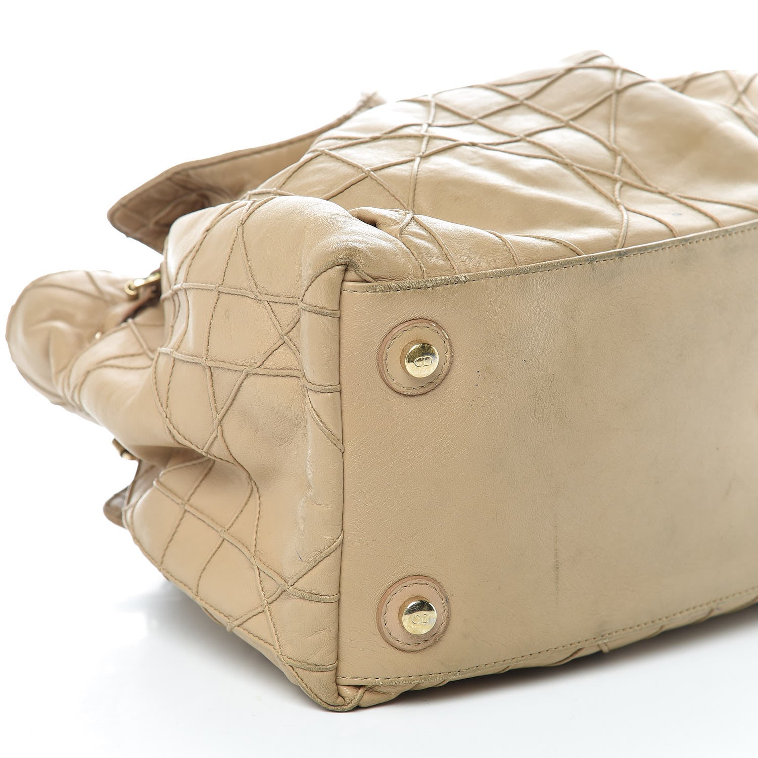Christian Dior Lambskin Cannage Medium Le Trente Tote Beige 12 of 18