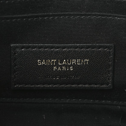Saint Laurent Grained Lambskin Quilted Mini Becky Double Zip Bag Taupe 7 of 11