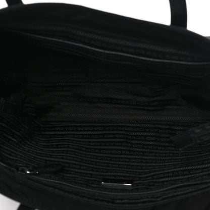 Prada Tessuto Nylon Saffiano Shopping Tote Black 5 of 11