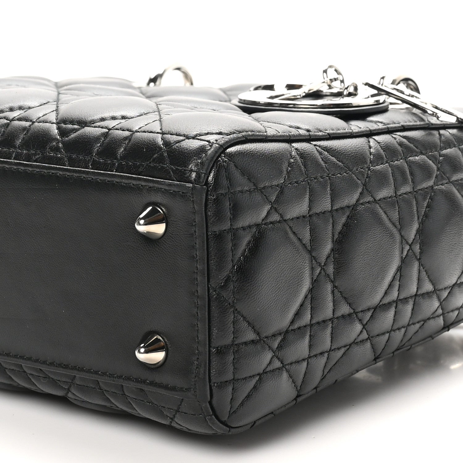 Christian Dior Lambskin Cannage Small Lucky Badges My Lady Dior Black 10 of 10