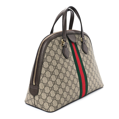 Gucci GG Supreme Monogram Web Medium Ophidia Top Handle Dome Bag Brown 3 of 11