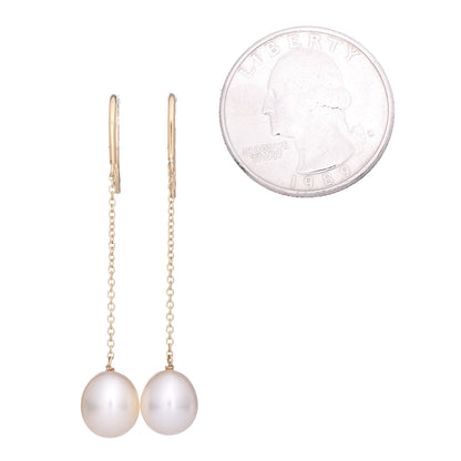 Tiffany 18K Yellow Gold Elsa Peretti Pearls By The Yard Drop Earrings 2 of 3