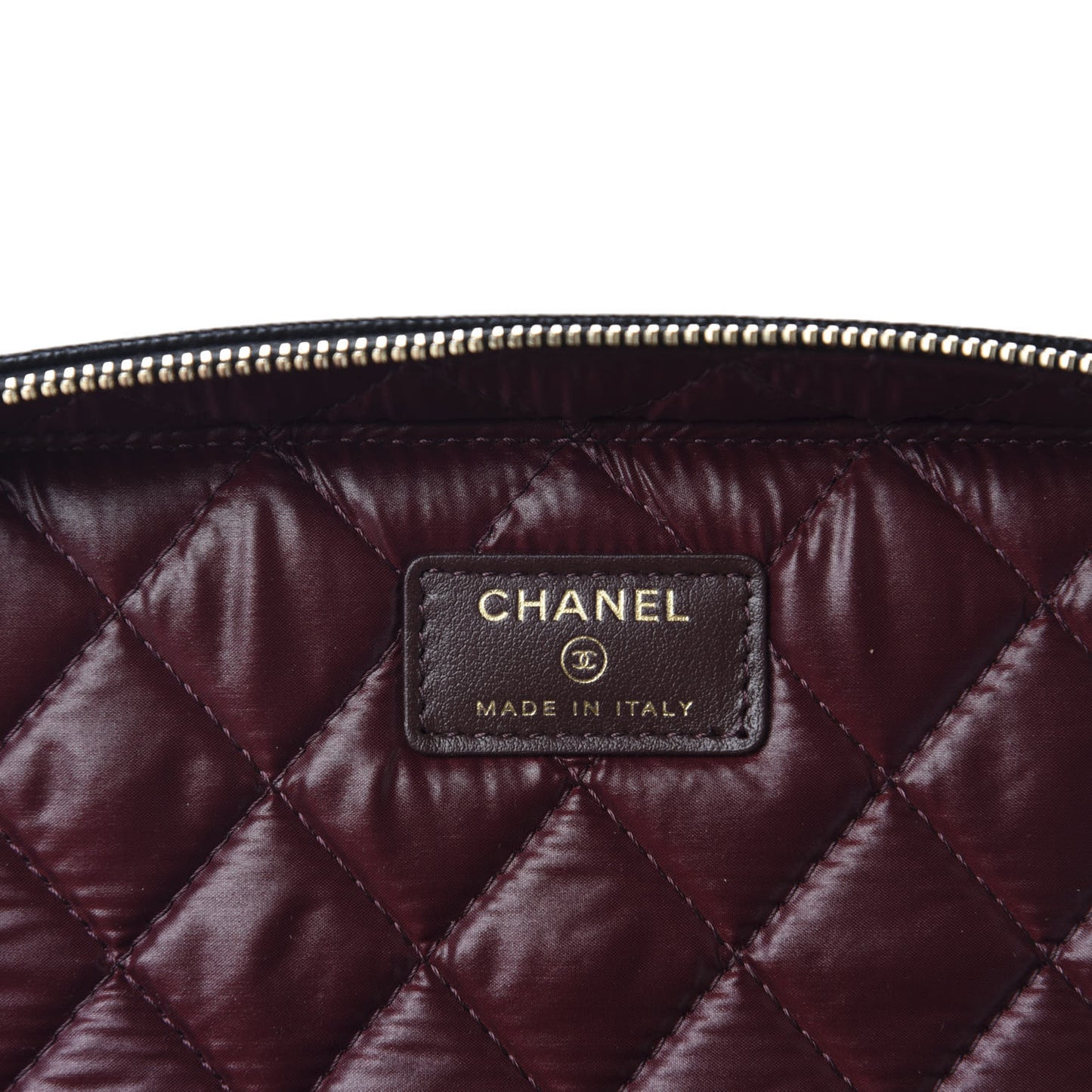 Caviar Quilted Large Vanity Pouch Black