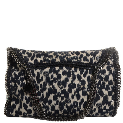 Stella McCartney Linen Leopard Small Falabella Tote Black 1 of 9