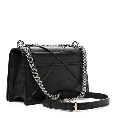 Christian Dior Grained Calfskin Medium Diorama Flap Bag Black 3 of 9