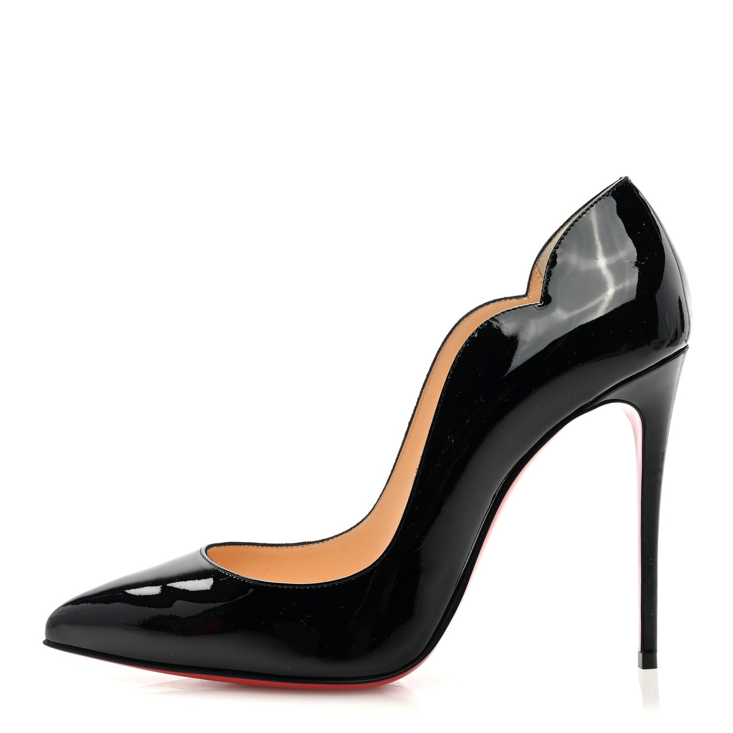 Christian Louboutin Patent Hot Chick 100 Pumps 38.5 Black 1 of 7
