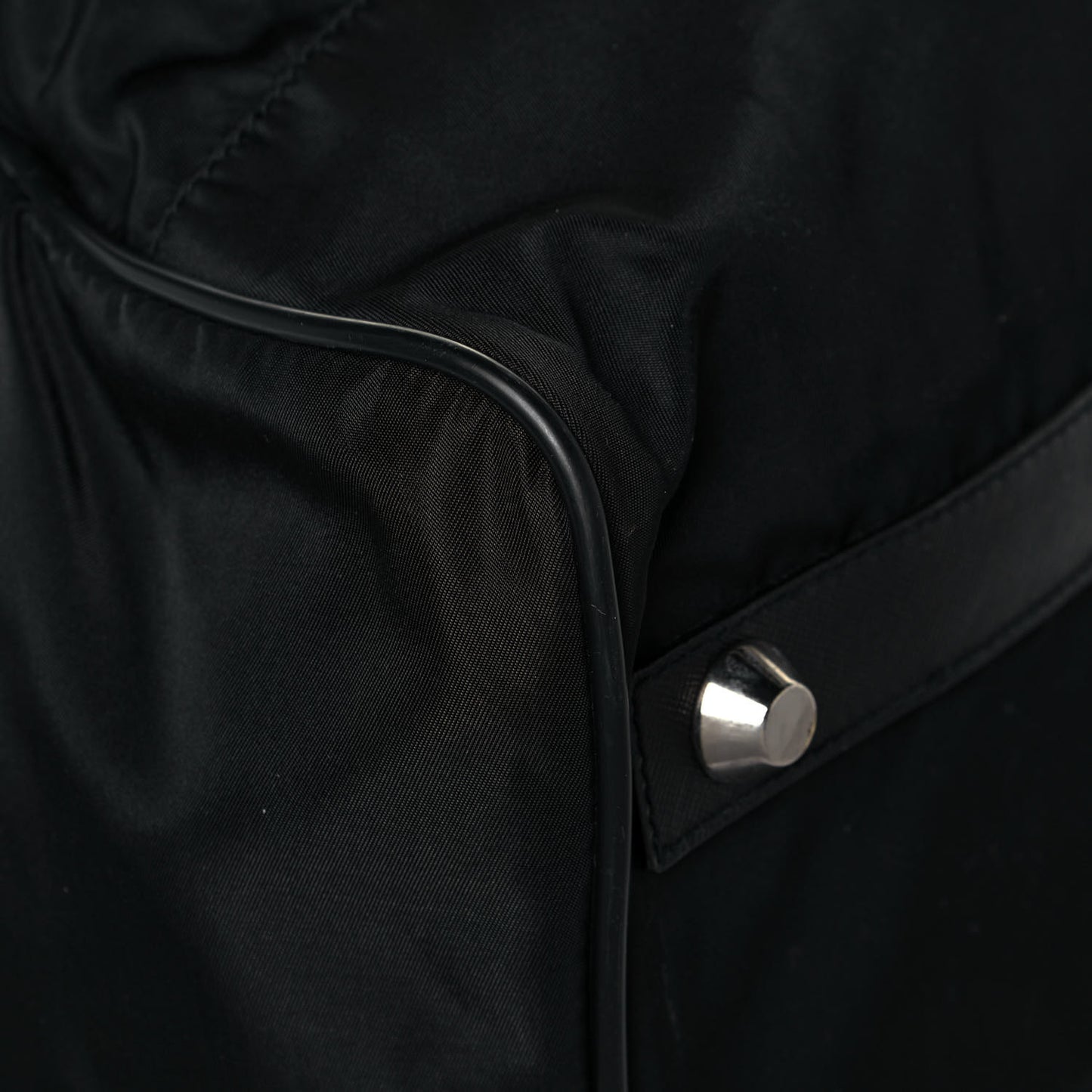 Tessuto Nylon Saffiano Viaggio Duffle Black