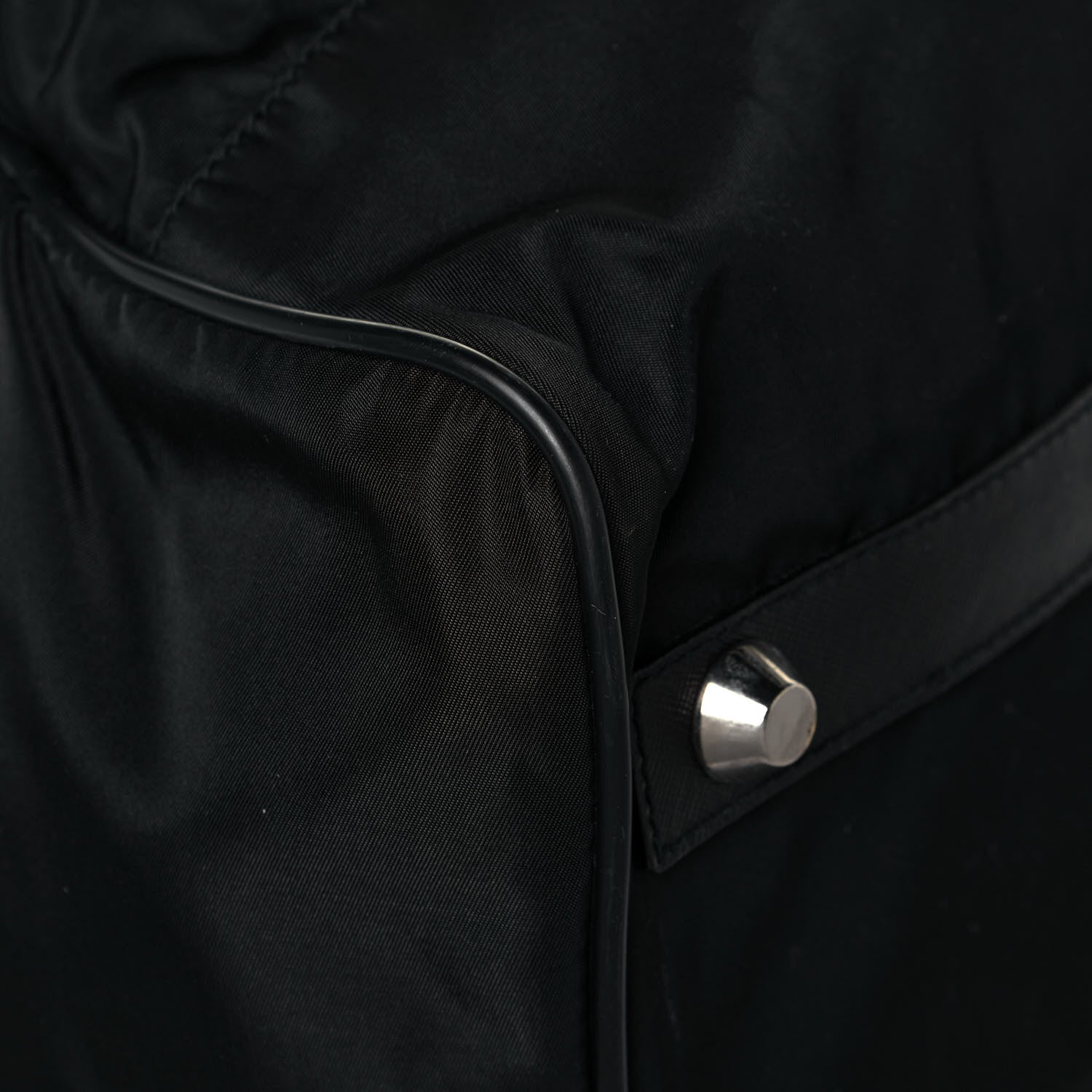 Prada Tessuto Nylon Saffiano Viaggio Duffle Black 7 of 14