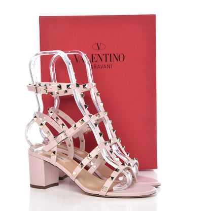 Valentino Garavani Calfskin Rockstud 60mm City Sandals 38.5 Water Rose 8 of 8