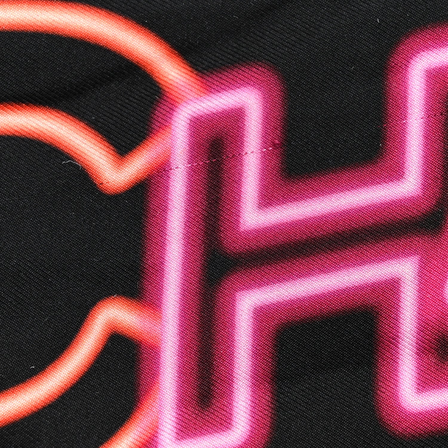 Chanel Silk Neon CC Bandeau Scarf Black Multicolor 5 of 5