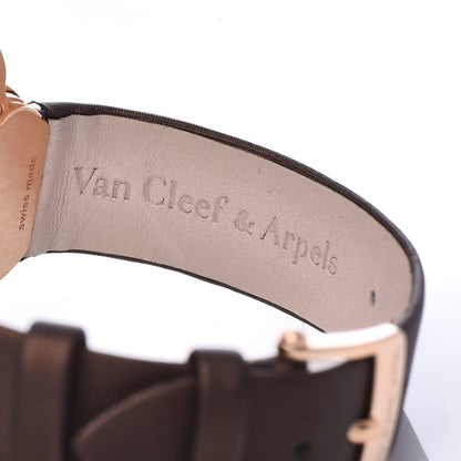 Van Cleef & Arpels 18K Rose Gold Satin Diamond Bezel Mother of Pearl 40mm Alhambra Talisman Quartz Watch 6 of 7
