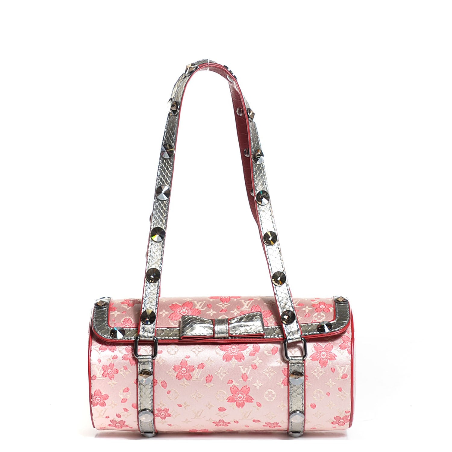 Louis Vuitton Satin Python Cherry Blossom Monogram Peloa Pink 1 of 7