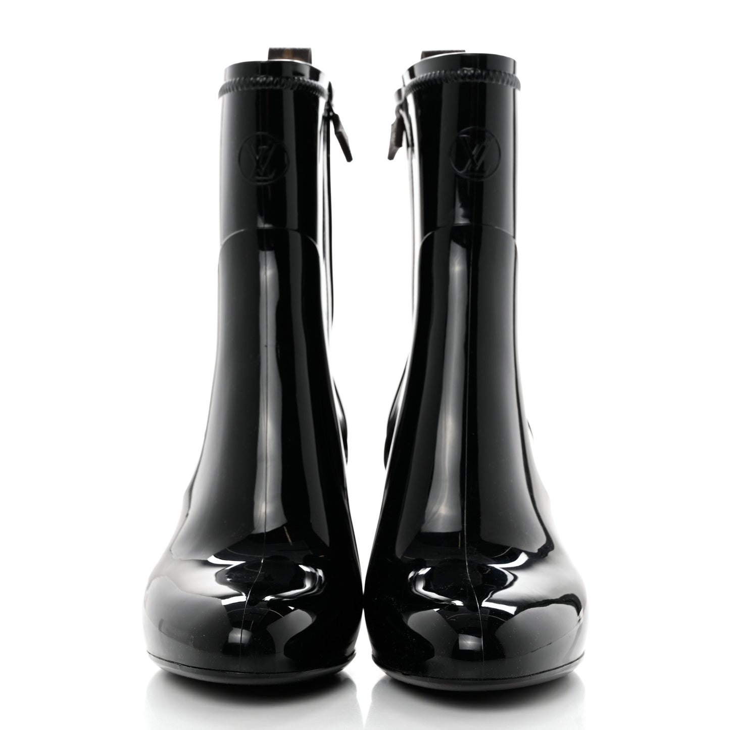 Patent Silhouette Ankle Boots 40 Black
