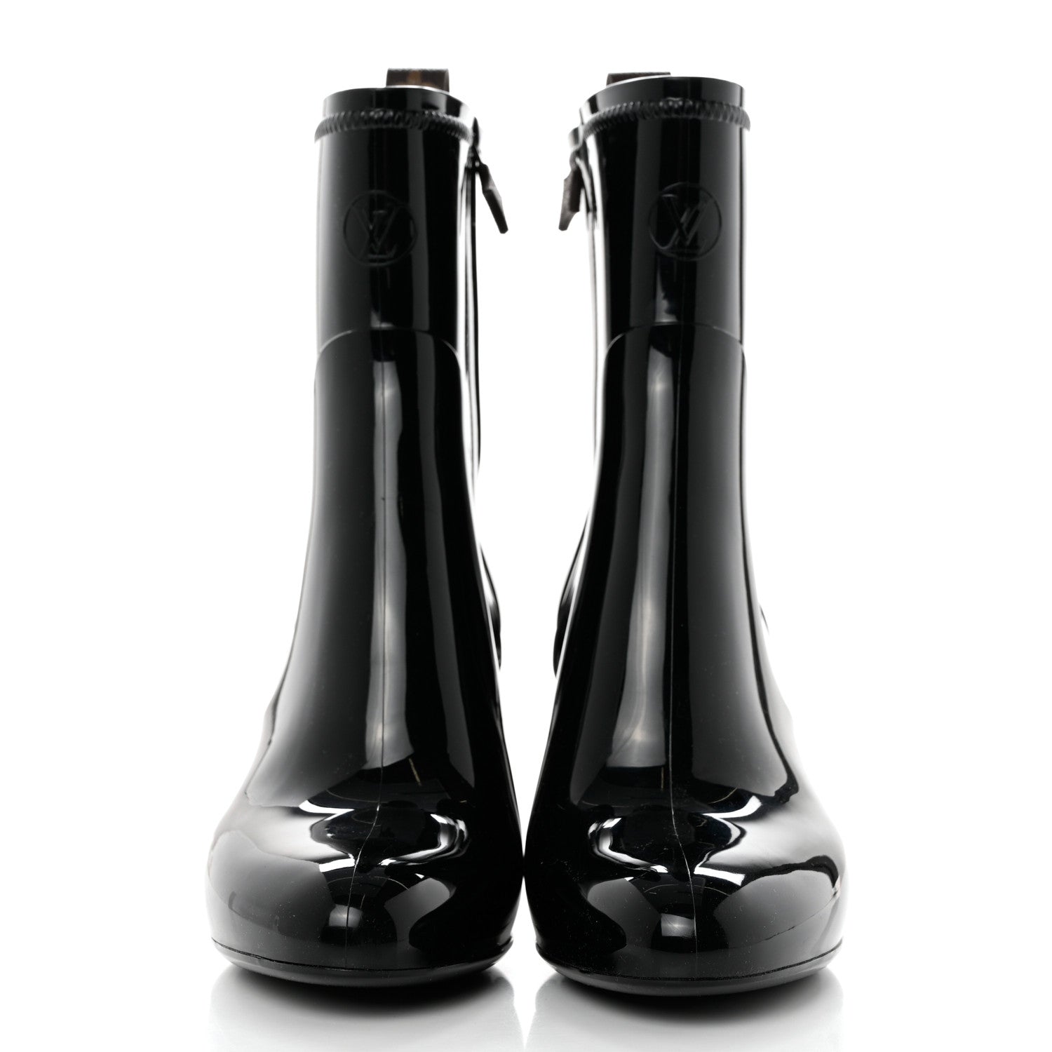 Louis Vuitton Patent Silhouette Ankle Boots 40 Black 2 of 8