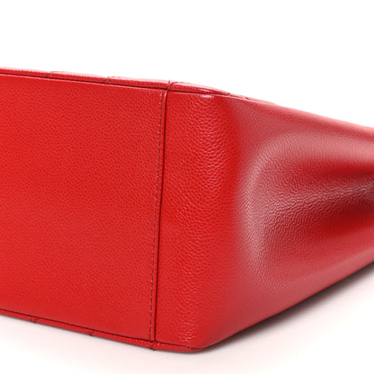 Chanel Caviar Quilted Grand Shopping Tote GST Red 11 of 11