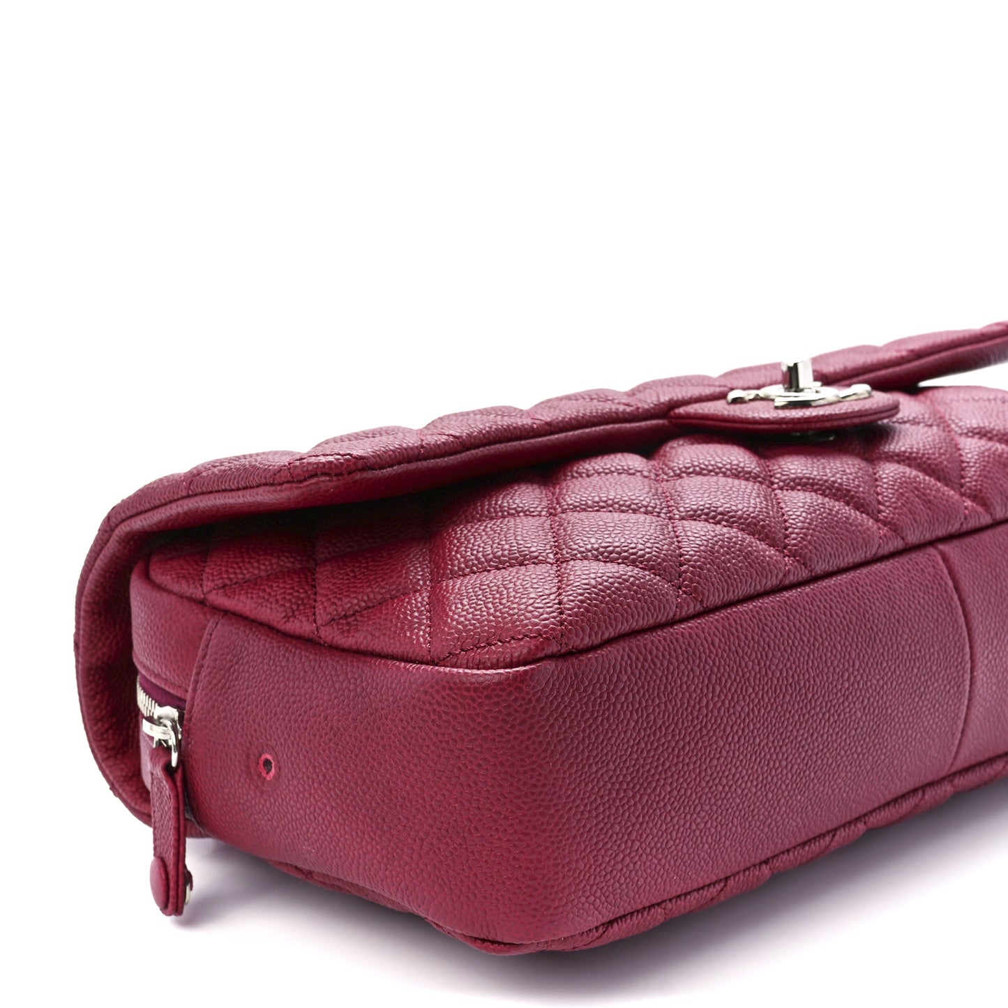 Caviar Quilted Jumbo Easy Flap Dark Pink