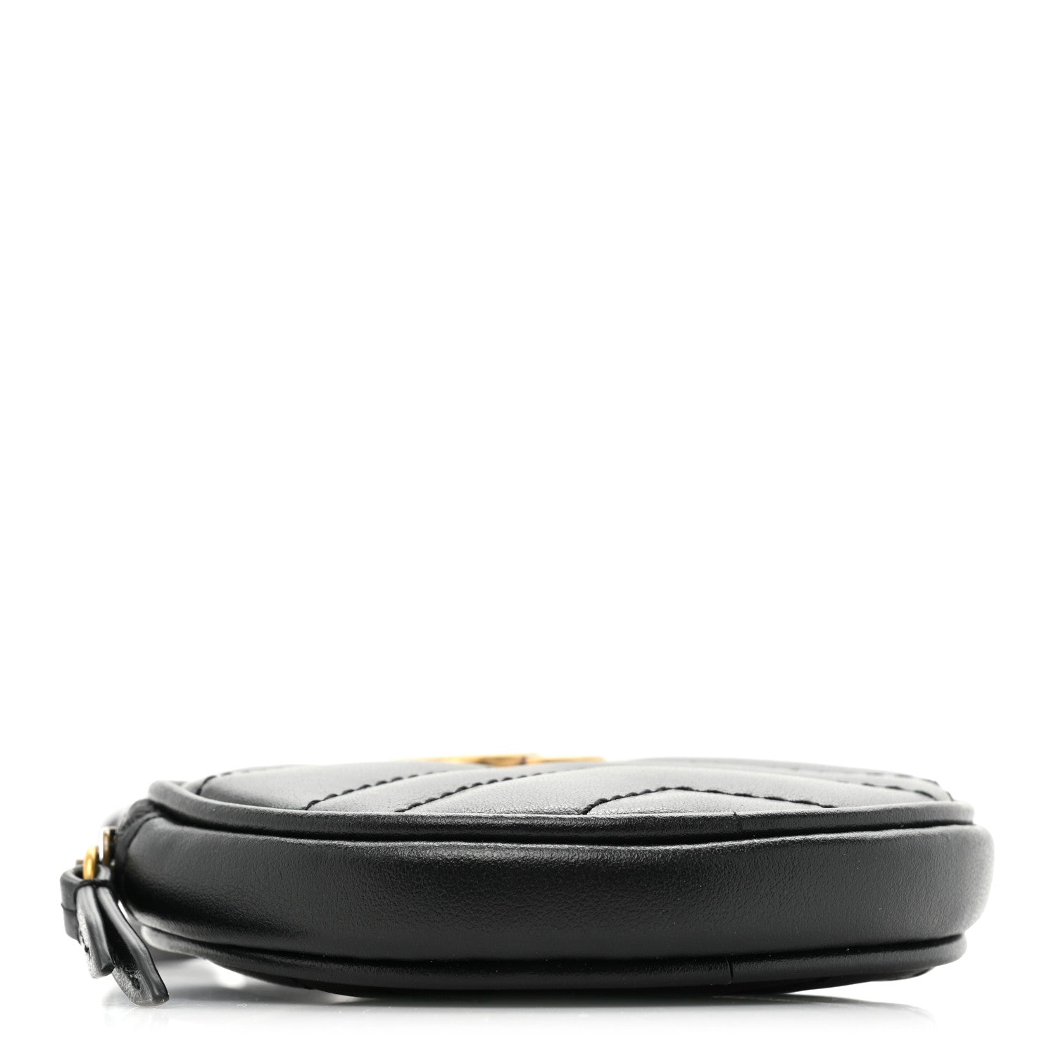 Gucci Calfskin Matelasse GG Marmont Round Mini Bag Black 4 of 10