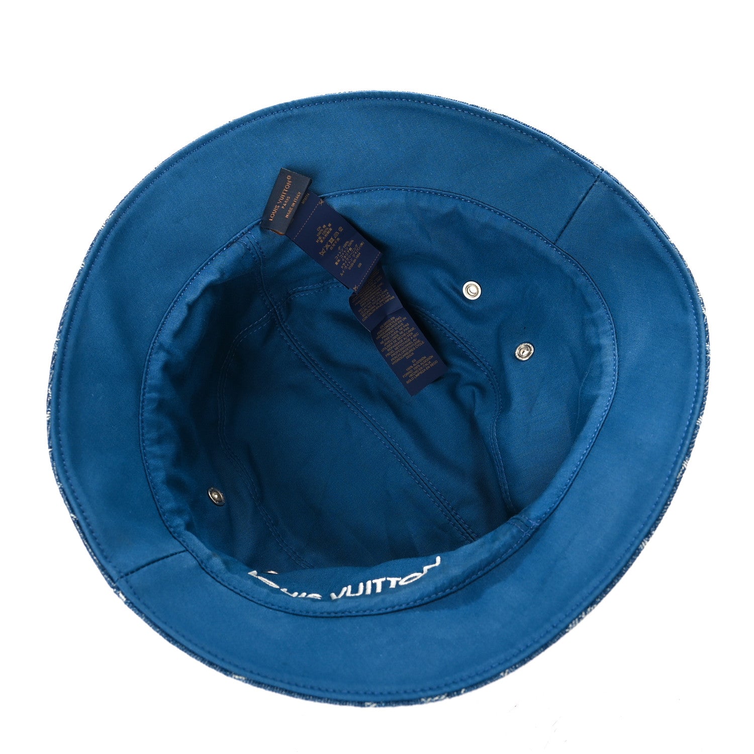 Louis Vuitton Monogram Denim Transformable Bob Bucket Hat 62 Blue 5 of 9