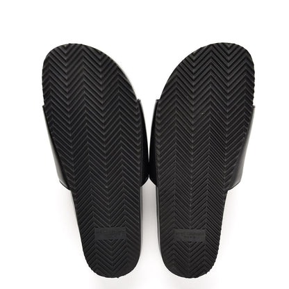 Saint Laurent Lambskin Joan Slide Sandals 39.5 Black 5 of 9
