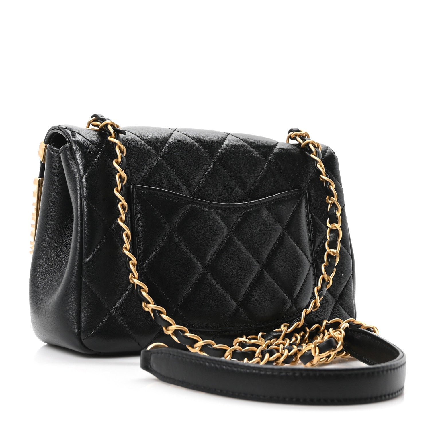 Chanel Lambskin Enamel Strass Quilted Mini Paris Monaco Flap Black 3 of 10