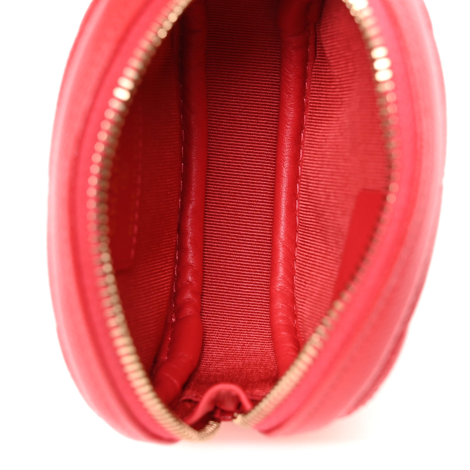 Chanel Caviar Quilted Zip Around Classic Coin Purse Red 5 of 7