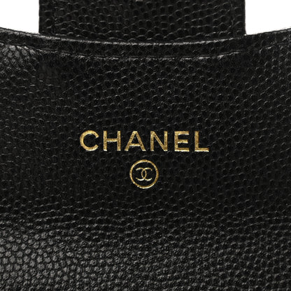 Chanel Caviar Quilted Flap Card Holder Chain Wristlet Black 5 of 8