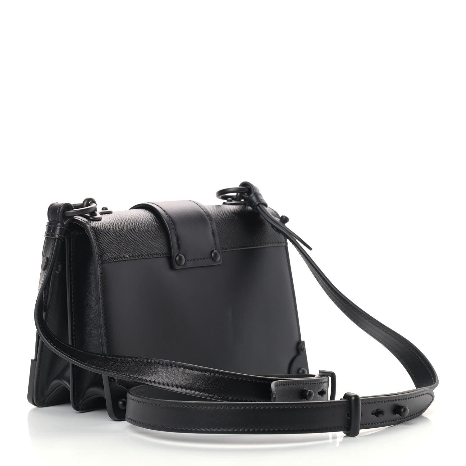 Prada City Calfskin Saffiano Cahier Bag Black 3 of 9