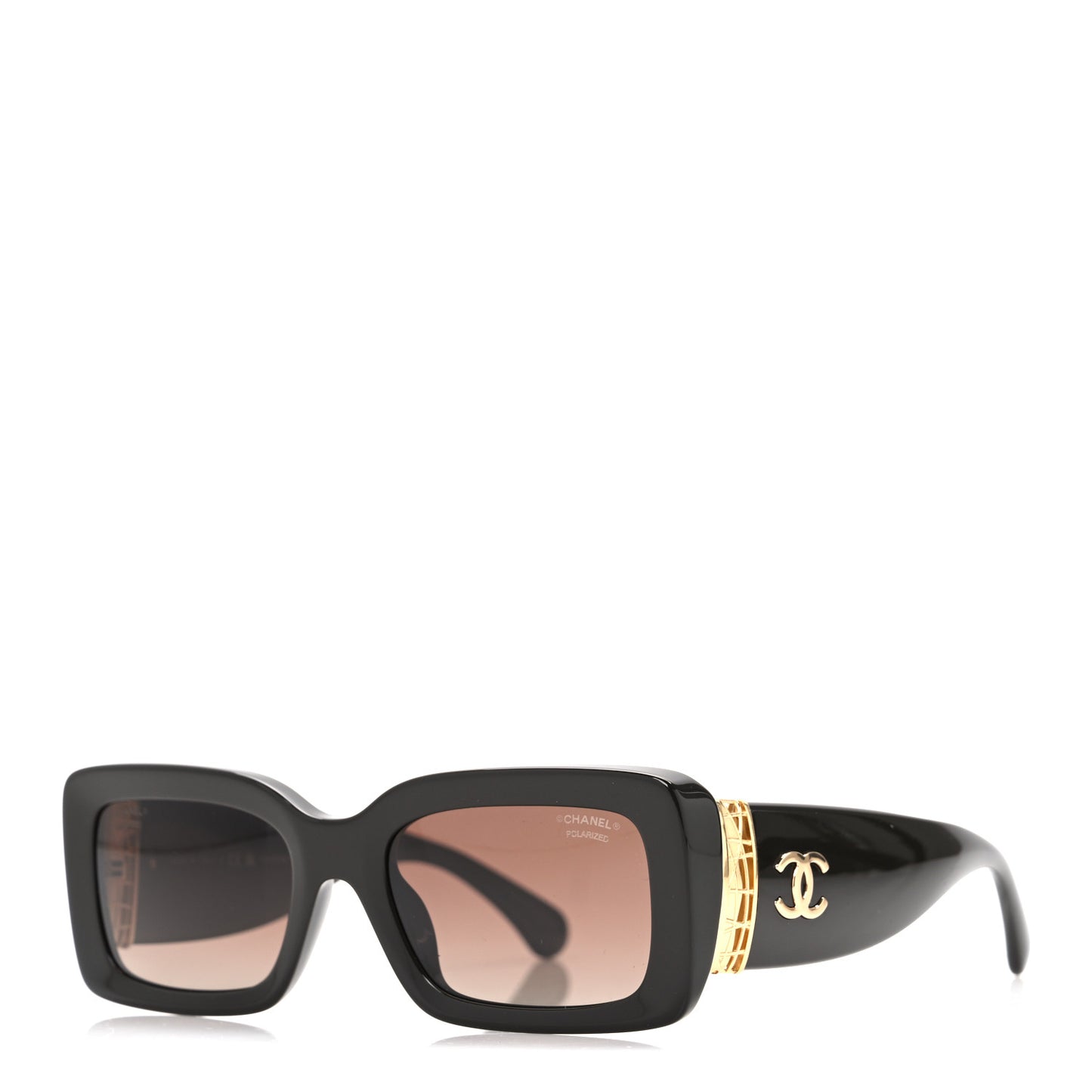 Acetate Rectangle Sunglasses 5534-A Dark Brown