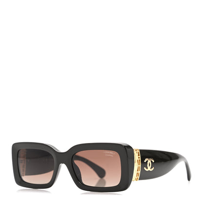 Chanel Acetate Rectangle Sunglasses 5534-A Dark Brown 1 of 8