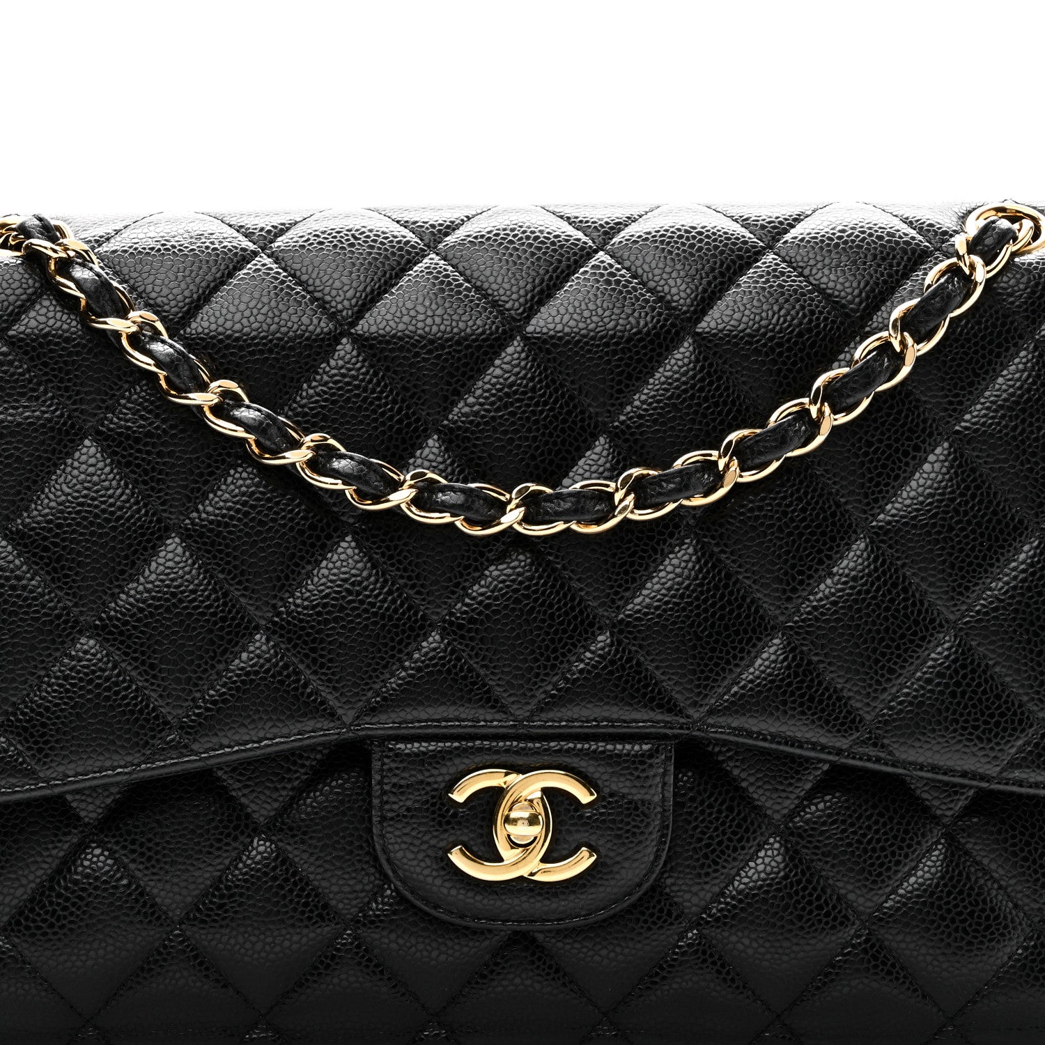 Chanel Caviar Quilted Jumbo Double Flap Black 8 of 11