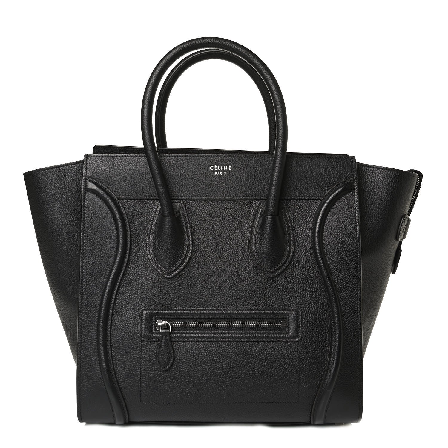 Celine Drummed Calfskin Mini Luggage Black 1 of 17