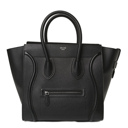 Celine Drummed Calfskin Mini Luggage Black 1 of 17