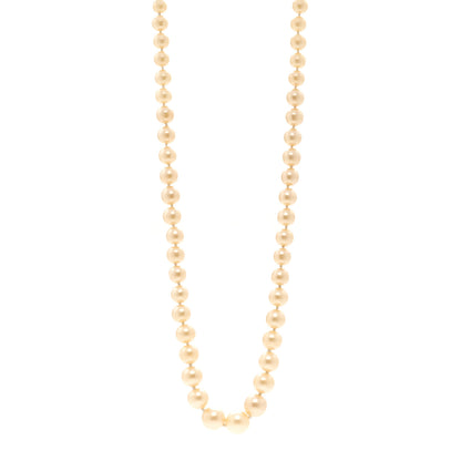 Chanel Graduated Pearl Long Necklace Gold White 1 of 5