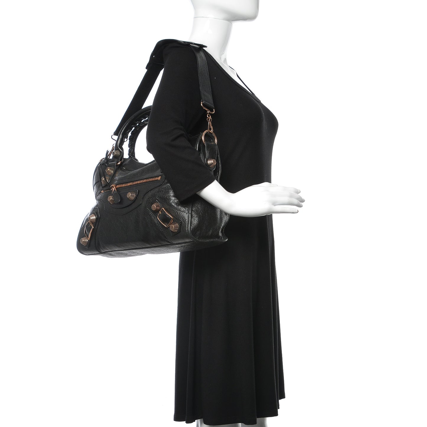 Agneau Giant 21 Rose Gold Hardware City Black