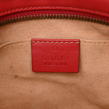 Gucci Calfskin Matelasse Small GG Marmont Chain Shoulder Bag Hibiscus Red 6 of 17