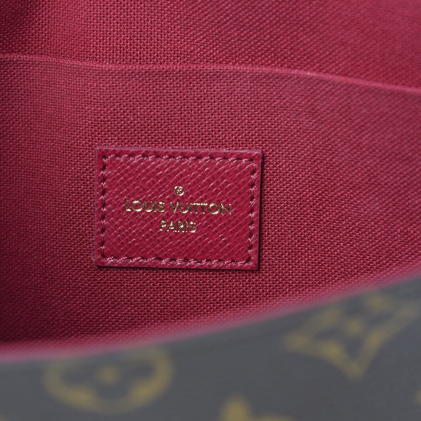 Monogram Pochette Felicie Chain Wallet Fuchsia