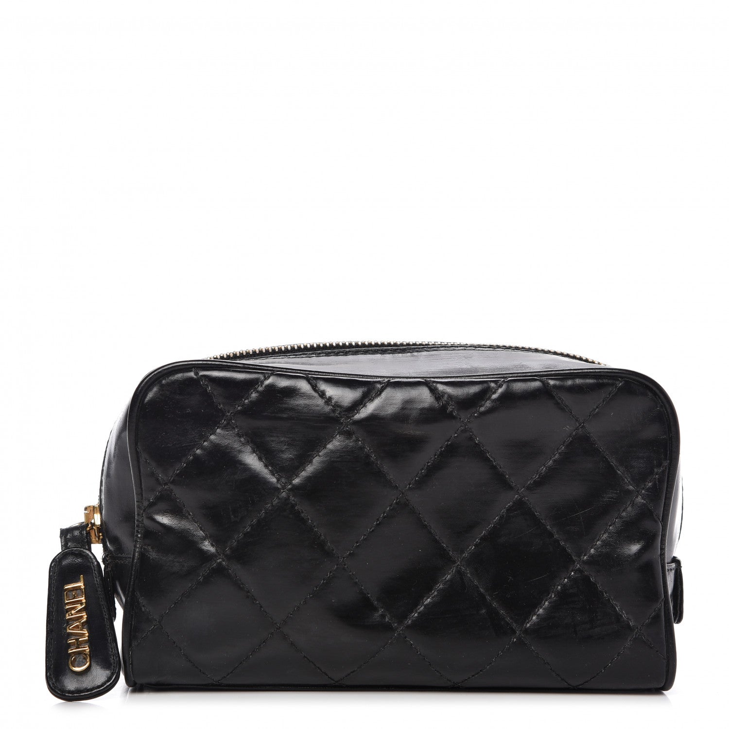 Chanel Lambskin Quilted Cosmetic Case Black 1 of 9