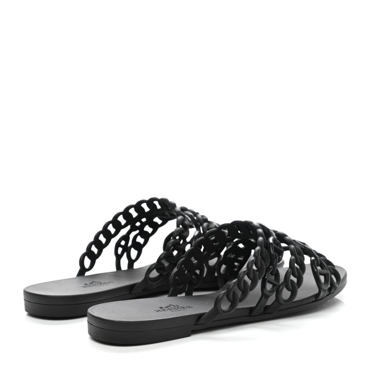 Rubber Chaine d'Ancre Nude Sandals 36 Black